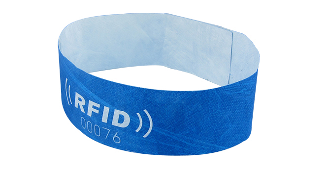 Single-use RFID Tyvek Wristband, nfc one time use tyvek bracelet